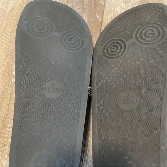 Gucci Black Crystal-embellished Slides - Picture 7 of 8